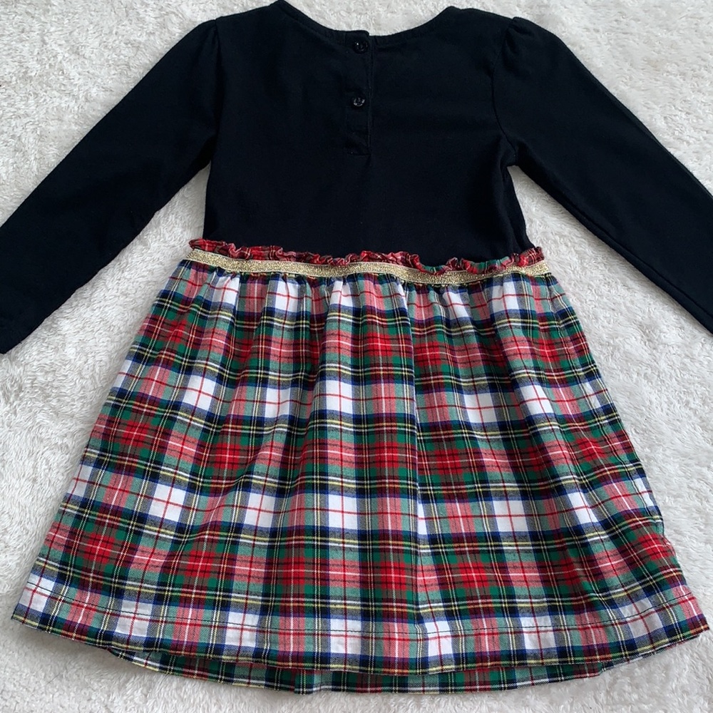 GAP Black & Red White Green Plaid Dress 3 EUC - Picture 8 of 10